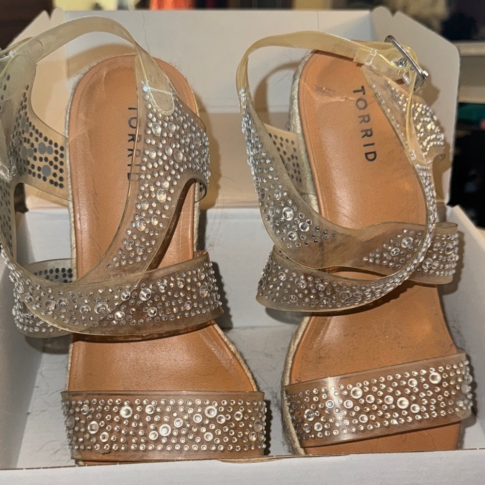 Torrid Women's Glittering Clear Heels